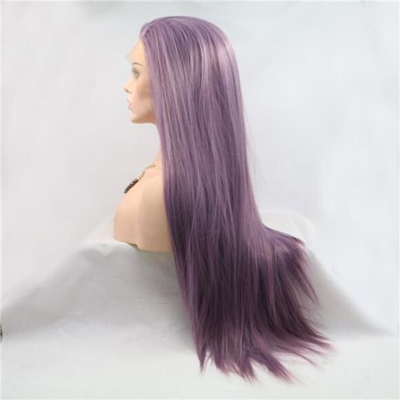 13*3" Lace Front Wigs Synthetic Long Straight 24" 130% Density - Picture 3 of 9